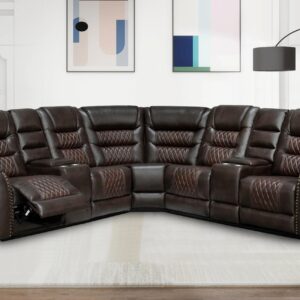 Kingway Sofas, 2 Recliner Seat, Brown