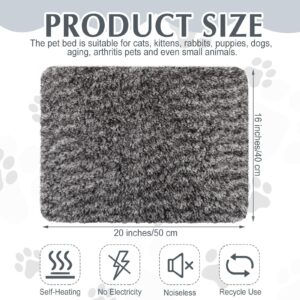 Photect 4 Pack Self Warming Cat Bed Self Heating Dog Cat Pad Extra Warm Thermal Cat Pad Washable Pet Kennel Pad Crate Bed Mat Removable Cover Non Slip for Indoor Outdoor Pets(Gray,16 x 20 Inch)