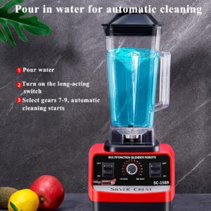 Professional Blender, Smoothie Blender, Fruit Juicer, 1500W High Power Home and Commercial Blender, Blender for kitchen 2500ml for Crushing Ice, Frozen Dessert, Fruit