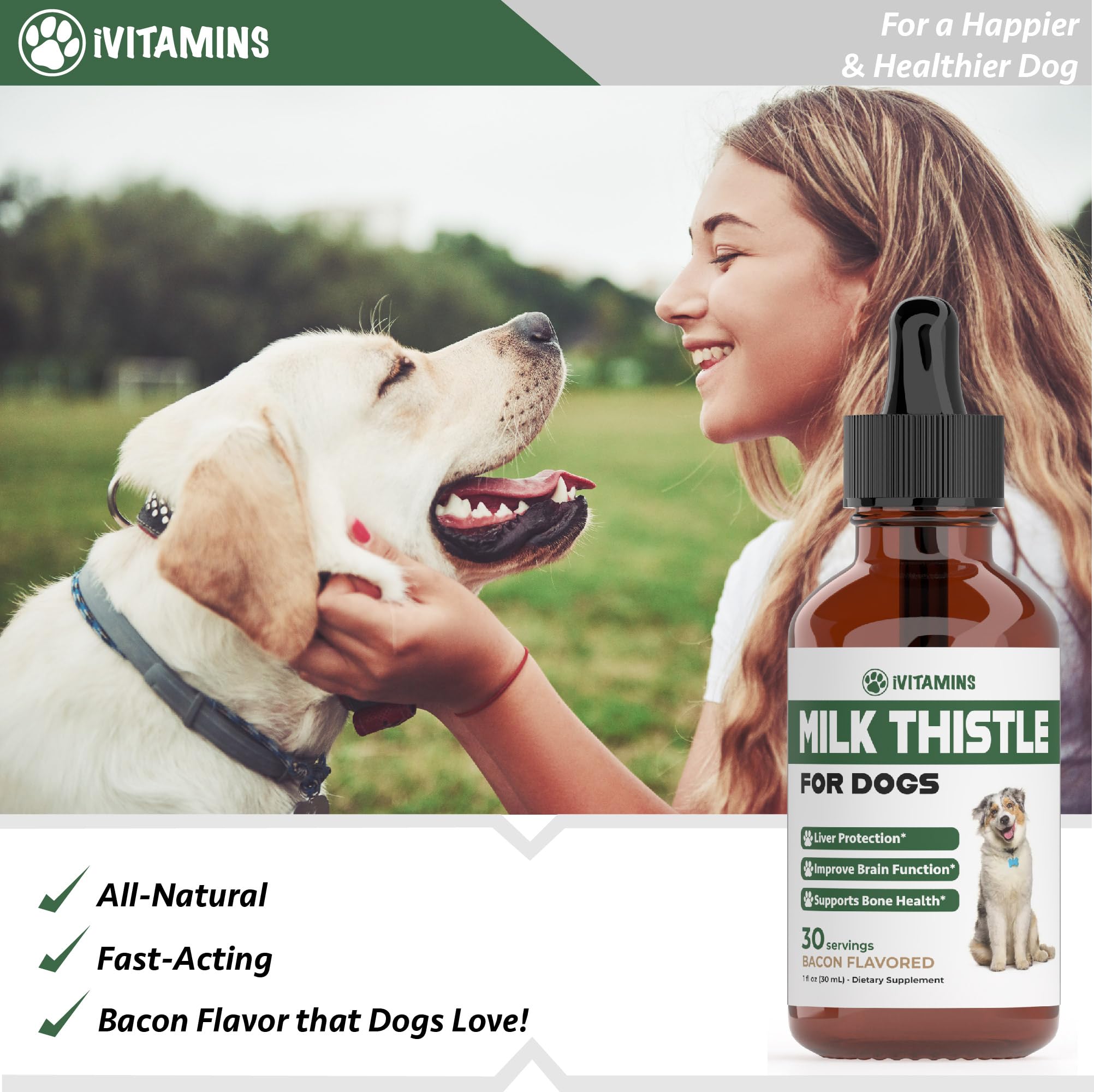 Milk Thistle for Dogs | Supports Liver and Kidney Health | Milk Thistle for Dogs Liver Support | Dog Milk Thistle | Dog Liver Support | Dog Liver Supplement | Milk Thistle Supplement for Dogs | 1 oz