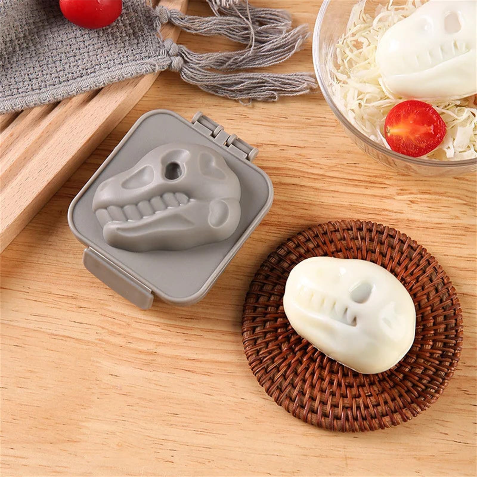 Dinosaur Skull Hard-Boiled Egg Mold,Creative Funny Dinosaur Fossil Shaped Egg Press,Boiled Egg Mold Egg Former Dinosaur Cartoon Egg Press Boiled Egg Mold (5pcs)