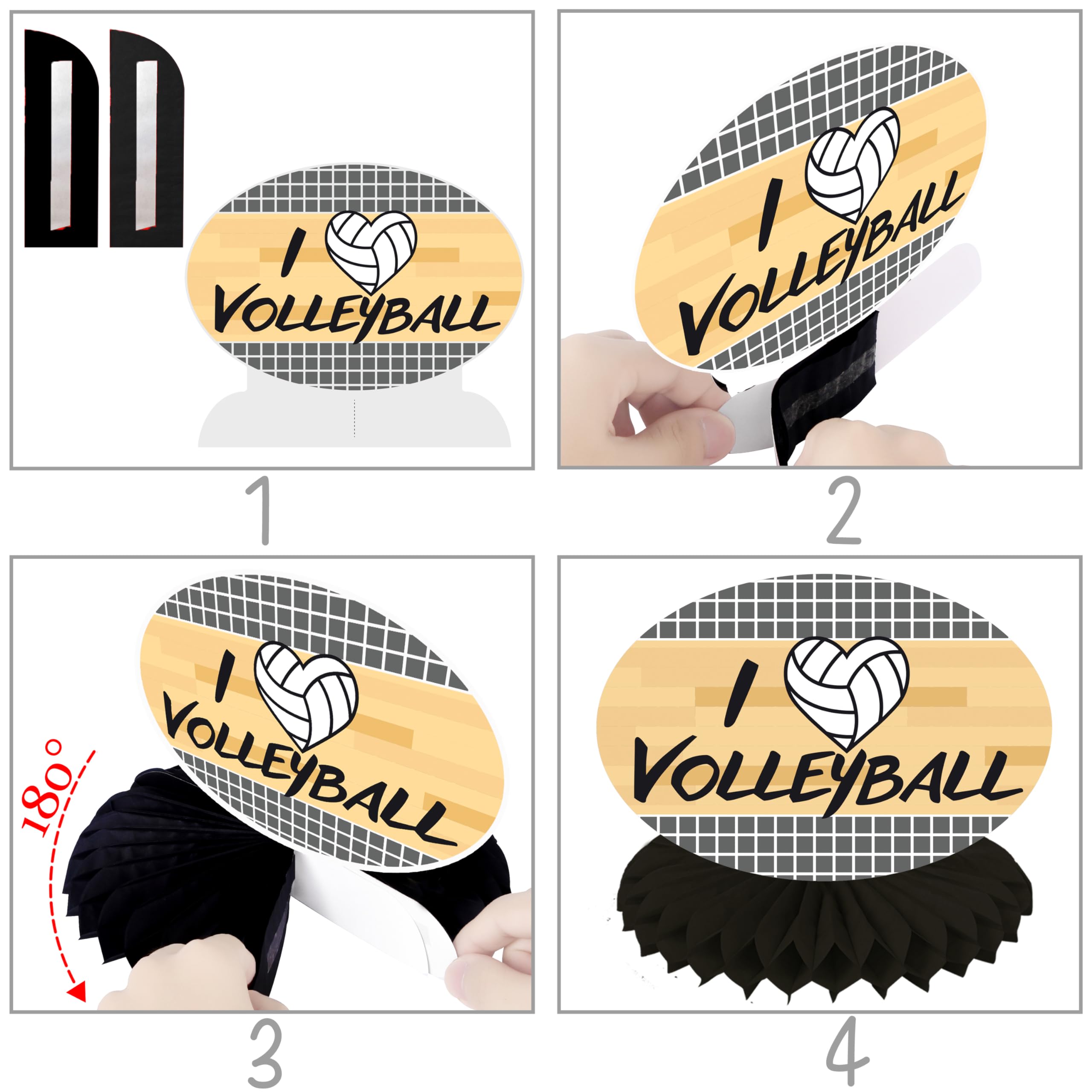 Volleyball Party Honeycomb Centerpieces Volleyball Birthday Party Decoration Volleyball Party Table Centerpieces Volleyball Table Decorations for Sport Themed Baby Shower Supplies