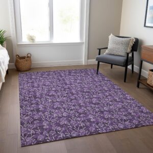 Addison Rugs Chantille ACN692 Purple 3' x 5' Indoor Outdoor Area Rug, Easy Clean, Machine Washable, Non Shedding, Bedroom, Entry, Living Room, Dining Room, Kitchen, Patio Rug