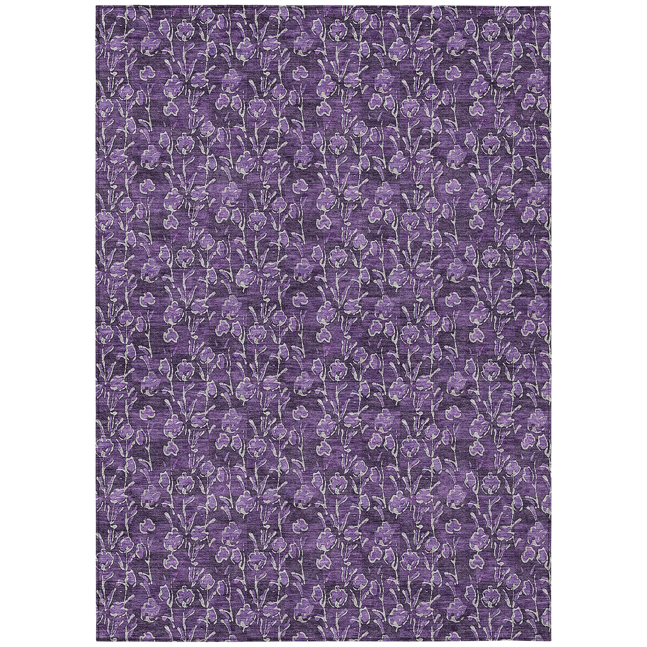 Addison Rugs Chantille ACN692 Purple 3' x 5' Indoor Outdoor Area Rug, Easy Clean, Machine Washable, Non Shedding, Bedroom, Entry, Living Room, Dining Room, Kitchen, Patio Rug