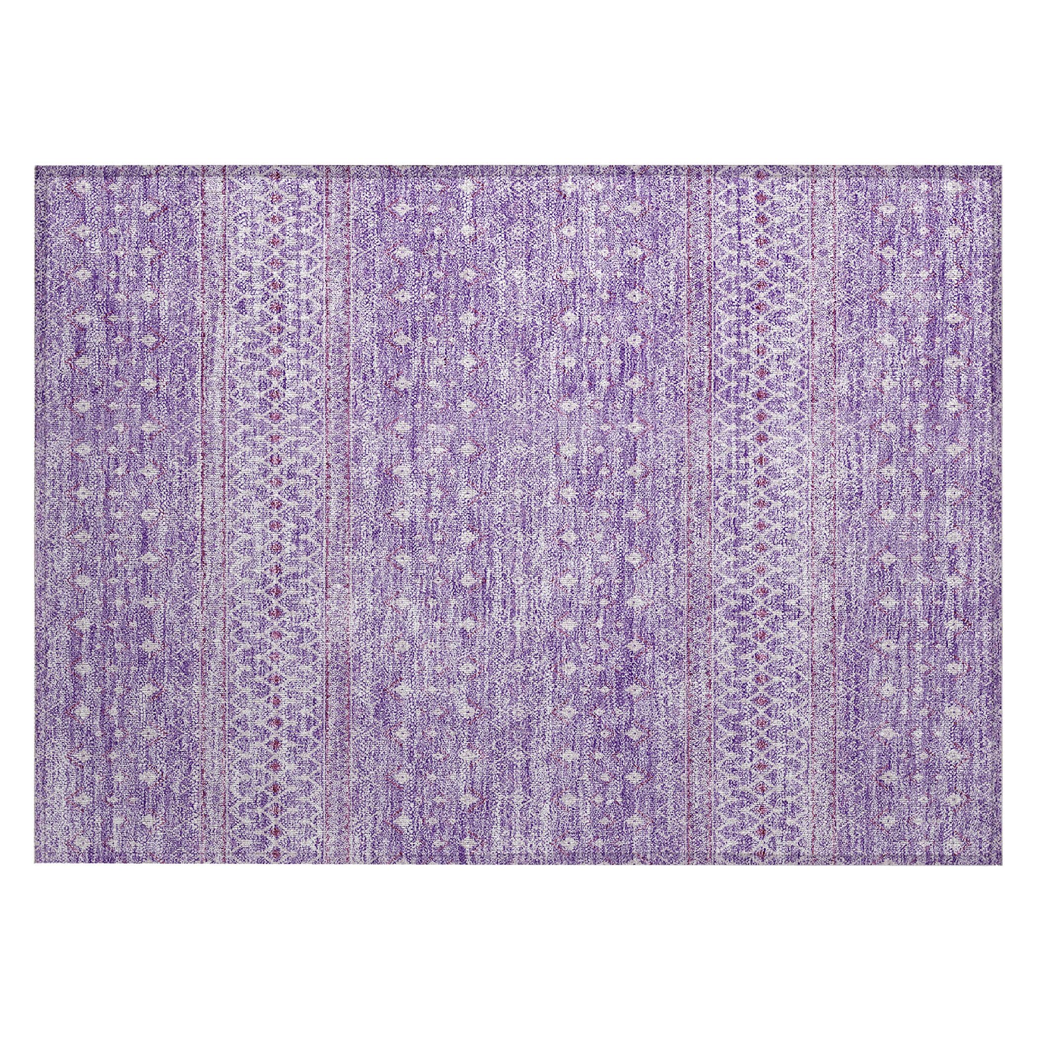 Addison Rugs Chantille ACN709 Lavender 1'8" x 2'6" Indoor Outdoor Area Rug, Easy Clean, Machine Washable, Non Shedding, Bedroom, Entry, Living Room, Dining Room, Kitchen, Patio Rug