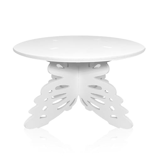 AOCEAN 12" Butterfly Cake Stand Butterfly PVC Cake Decorations with Engraved Butterflies Cake Stands for Dessert Table Wedding Birthday Party (1 Pcs)