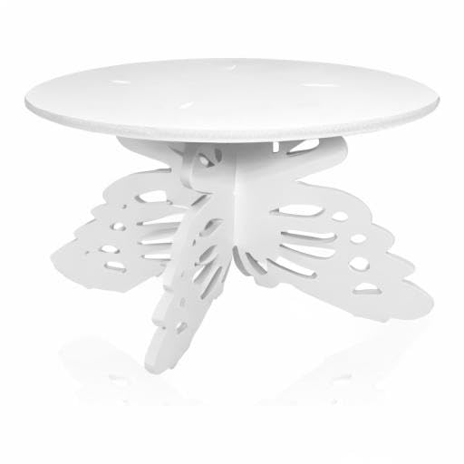 AOCEAN 12" Butterfly Cake Stand Butterfly PVC Cake Decorations with Engraved Butterflies Cake Stands for Dessert Table Wedding Birthday Party (1 Pcs)