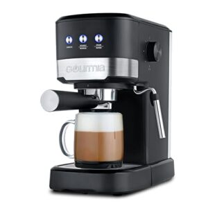 Gourmia 15-Bar Espresso Maker with Powerful Frothing Wand with 1.2L Removable Water Reservoir, Black