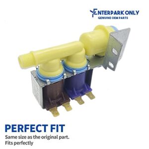 (WP12544002 Valve Enterpark) WP12544002 (K-74962) NEW OEM Produced for Whirlpool Refrigerator Water Valve Replacement Part - Compatible with 8171096 915068 AH2007678 EA2007678 PS2007678 WP12544002…