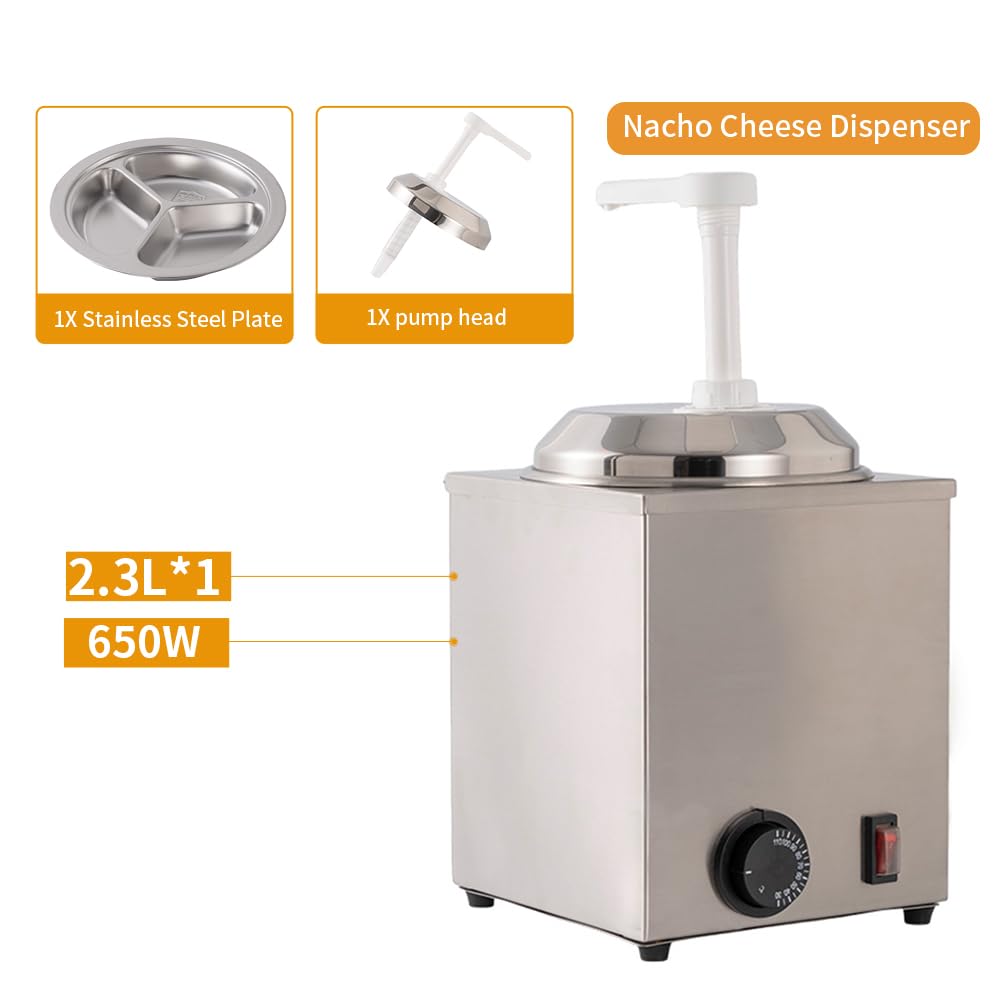 Stainless Steel Cheese Dispenser Pump - Warmer and Heated Dispenser-Nacho Cheese Dispenser