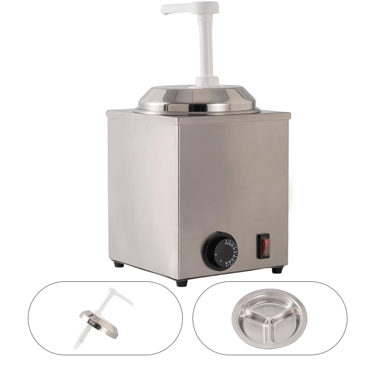 Stainless Steel Cheese Dispenser Pump - Warmer and Heated Dispenser-Nacho Cheese Dispenser