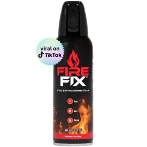 fire fix fire extinguisher for home 1-pack | made in usa | emergency fire spray foam for apartment, boat, camping, car, house, kitchen & vehicle | safety & survival | compact, small, safe & easy use