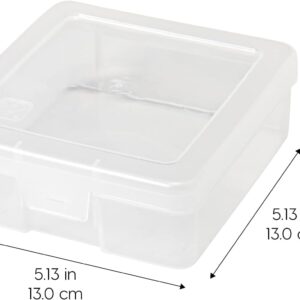 Party Club of America 12 Pack Small Clear Plastic Storage Boxes with Lids, Craft Jewelry Life Item Organizer for Puzzles, Pens, Rings, Needle and Thread, Nail Polish, Remote Controls