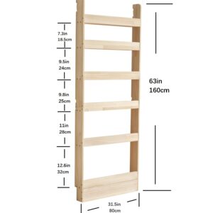 Heehee Solid Wood Bookshelf Bookcase Book Shelf Organizer for Books, Toy Storage Bookshelf Rack Wall for Kids and Adults (Width 31.5in (80CM))