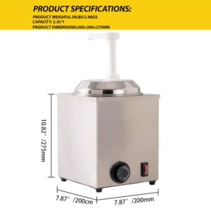 Stainless Steel Cheese Dispenser Pump - Warmer and Heated Dispenser-Nacho Cheese Dispenser