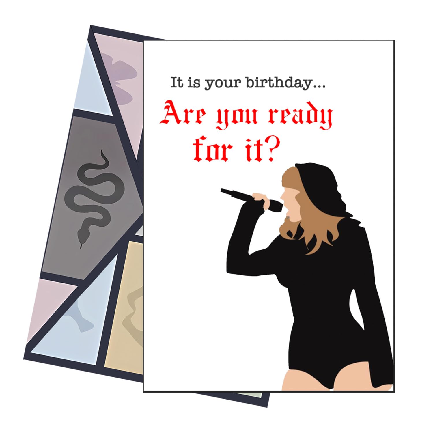 Sincerez Song-Inspired Birthday Card and Envelope Set - 'Are You Ready for It?' - Music Birthday Card for Friends, Sisters, Daughters, Nieces