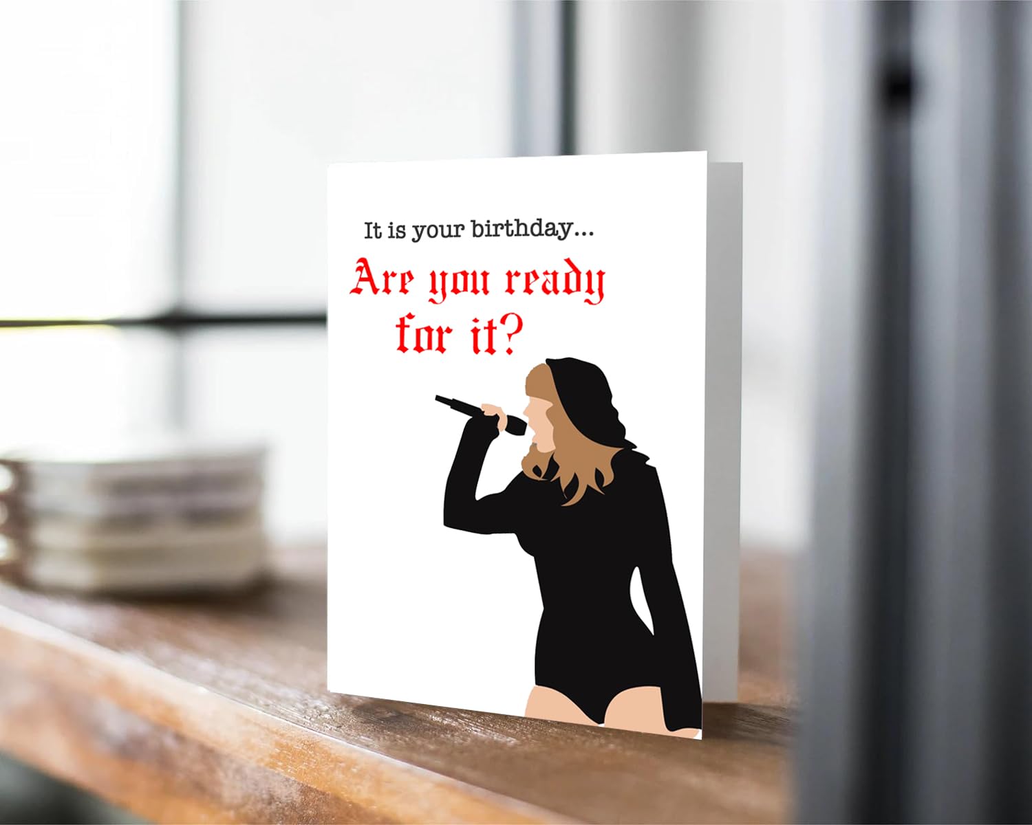 Sincerez Song-Inspired Birthday Card and Envelope Set - 'Are You Ready for It?' - Music Birthday Card for Friends, Sisters, Daughters, Nieces