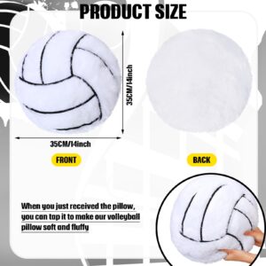 Gerrii Sports Pillows Softball Plush Pillow Volleyball Pillow Sport Theme Fluffy Stuffed Throw Pillow Softball Volleyball Room Decor Gift for Bedroom Decoration Supplies(Volleyball,6 Pcs)