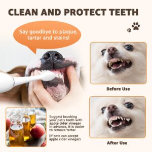 LOOBANI Dog Teeth Cleaning Kit, Rechargeable Sonic Electric, White, Includes Tooth Scraper, 2 Replaceable Heads, Silicone Finger Toothbrush, USB Cable