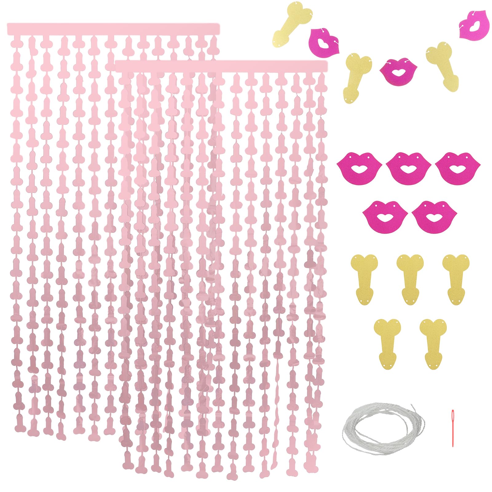 Bachelorette Party Foil Curtain,Bachelorette Party Decorations,Bachelorette Party Background,39.37x78.74inch Fringe Curtain Party Supplies,Banner,Great for Theme Party Bridal Shower(Rose Gold)