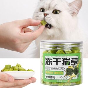 Bottone Keep Your Cat Happy and Healthy with Cat Grass Chewables Wheatgrass for Natural Hairball Excretion Wheatgrass 50g Cat Snacks Treats