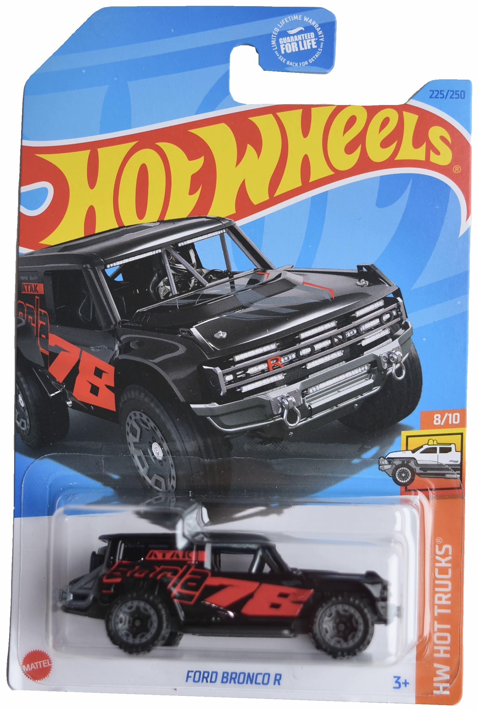 Hot Wheels Ford Bronco R, HW Hot Trucks 8/10 [Black] 225/250