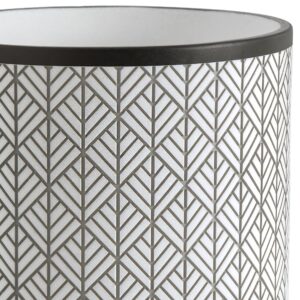 Allure Home Creation Shelby Resin Grey Multicolored Wastebasket Trash Can, Compact Size, 1.74 Gallons