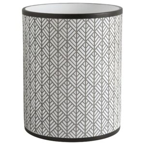 allure home creation shelby resin grey multicolored wastebasket trash can, compact size, 1.74 gallons