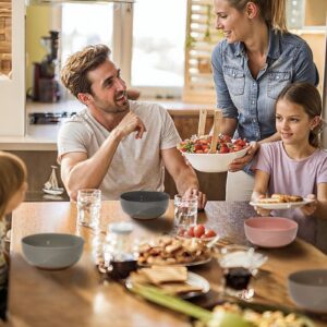 Morandi Color Large Ceramic Bowls Set of 4, 30 Ounce Cereal Bowls, Soup Bowls Set for Kitchen, Salad Oatmeal Bowls, Serving Bowls for Nut, Pasta, Soup, Ramen, Fruit, Dishwasher & Microwave Safe