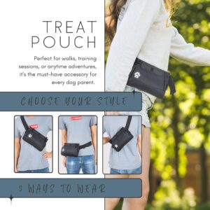 B&B Farmhouse Dog Treat Pouches for Pet Training - Custom Design - Dog Treat Bag for Dog Training & Behavior Aids - Fanny Pack for Dog Walking Bag - Puppy Treat Pouch & Black Belt Bag