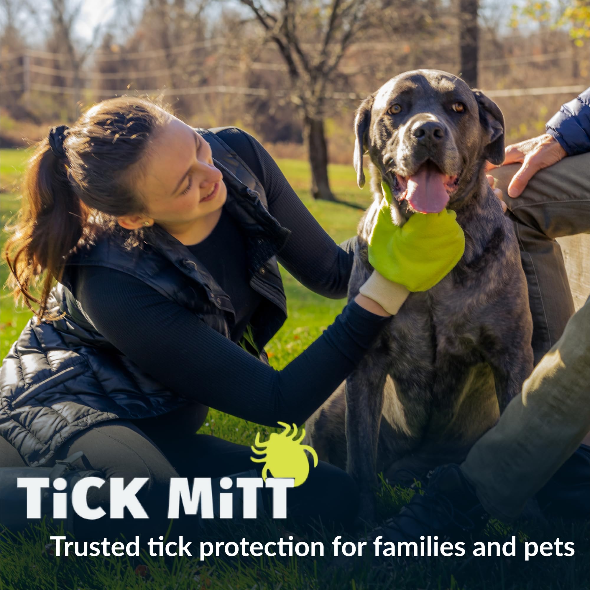 TiCK MiTT Yellow Tick Defense Glove - Protective Tool for Humans and Pets - Safely Handle Ticks with Ease - Durable, Comfortable, and Easy to Use Tick Management Glove