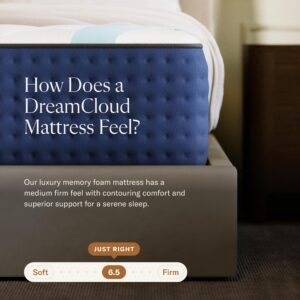 DreamCloud Premier 13" Full Mattress - Luxury Gel Memory Foam - 365 Night Trial - Premium Pressure-Relieving Layers - Forever Warranty - CertiPUR-US® Certified