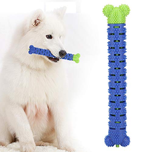 JOROBURO Dog Toothbrush Toy, Advanced Silicone Dog Brushing Stick for Cleaner Teeth, Blue Green Pet Molar Tooth Cleaner Brushing Stick Cleaning Supplies Toothbrush Toy for Dogs Easy to Use