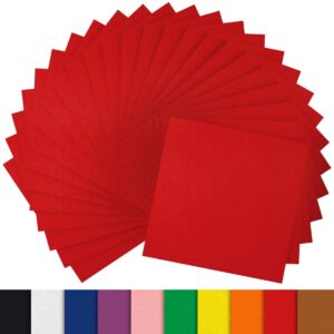 108pcs felt sheets, 4"x4", red felt, felt fabric sheets, nonwoven felt for diy and sewing projects, square felt.