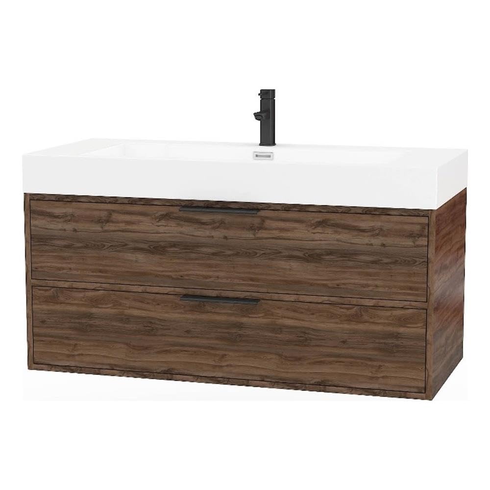 Cutler Kitchen and Bath Savoy 42" Wood/Cultured Marble Bathroom Vanity - Brown