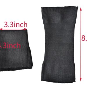 Knit Cuffs for Jacket,Seamless Rib Cuffs 1Pair for Sleeve Extending or Replacement (Black)