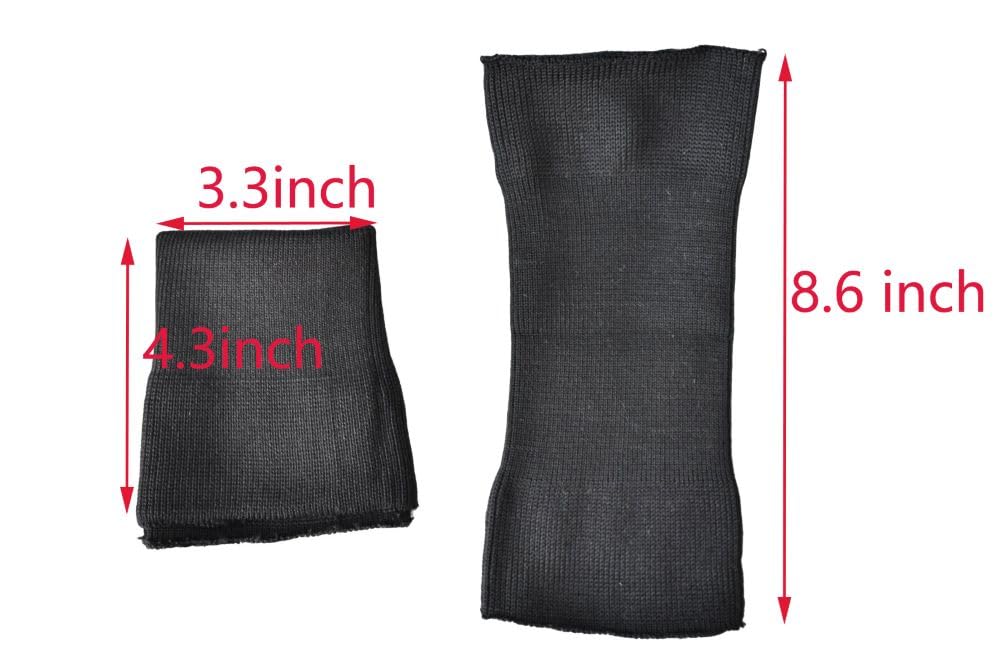 Knit Cuffs for Jacket,Seamless Rib Cuffs 1Pair for Sleeve Extending or Replacement (Black)