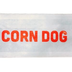 Paper Corn Dog Bags | Party Event Carnival Fair | Classic Red & White Design | 3" x 3/4" x 7" - Pack of 1000