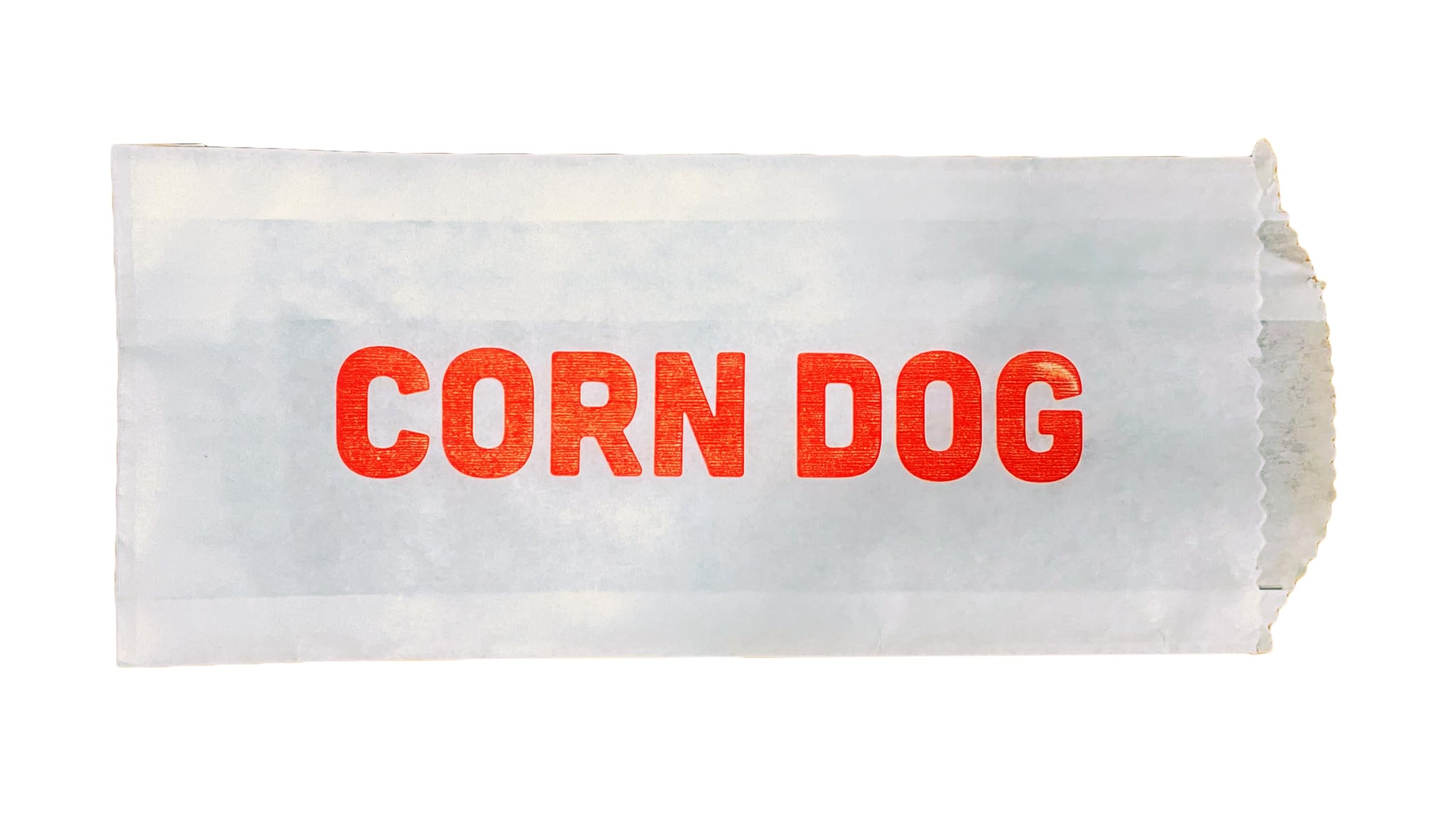 Paper Corn Dog Bags | Party Event Carnival Fair | Classic Red & White Design | 3" x 3/4" x 7" - Pack of 1000