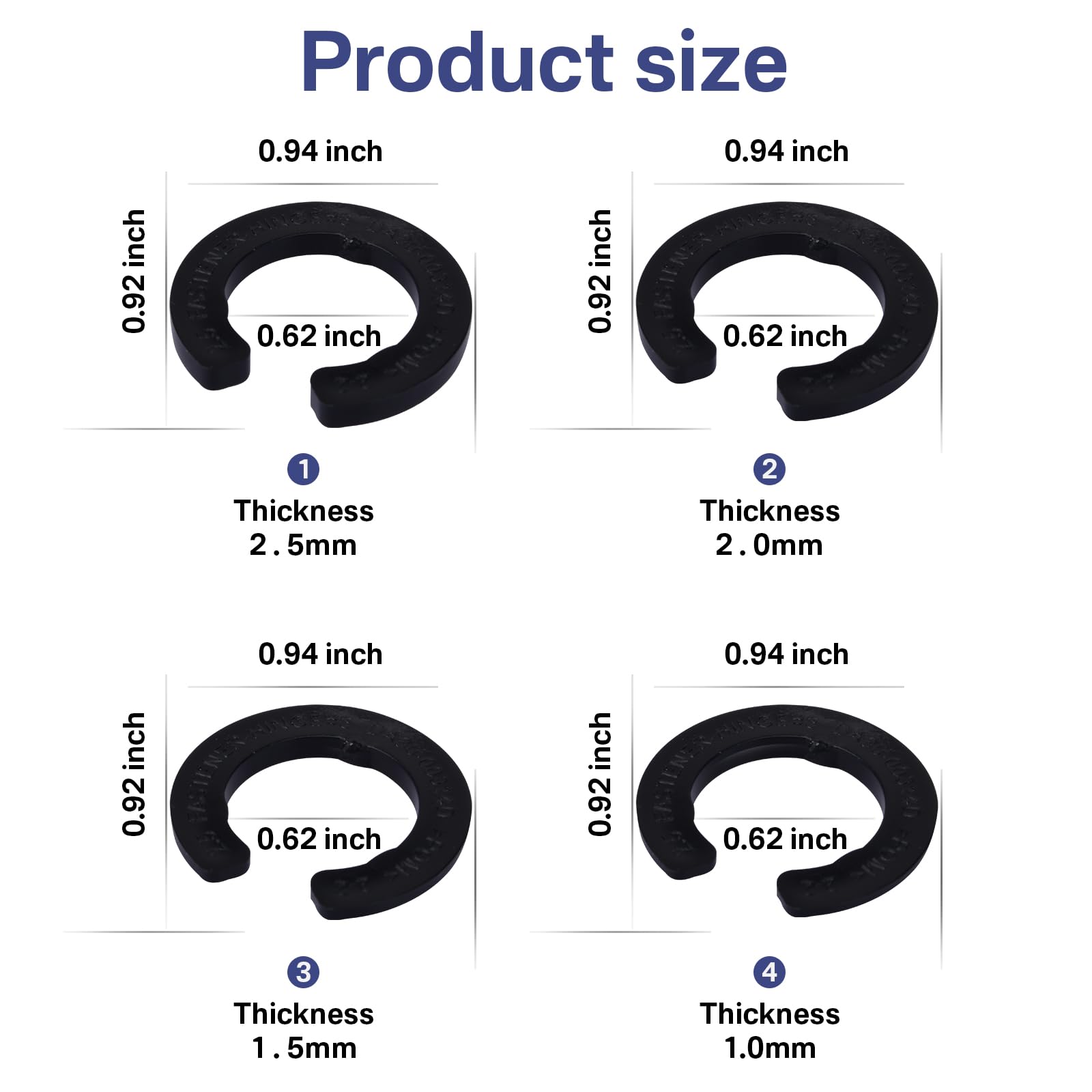 Sthovd Upgraded DA99-04158A Hinge Shim Refrigerator Door Height Adjustment Kits Replacement for Samsung 3282540, DA60-00314C, PS6448337 AP5668209,Easy to Install 4 Pcs