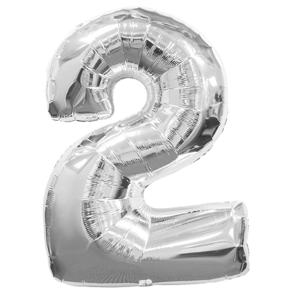 AFTERLOON® 2024 Balloons New Year 40 Inch Chrome Glossy Silver (Bold) Foil Helium Floating Jumbo Digital Number 4 pcs (Premium Quality), for GRAD Graduation Party Decorations Class of 2 0 2 4