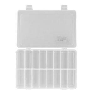 16 Grids Organizer Container, 16 Grids Transparent Container Hardware Storage Box 16 Compartment Parts Box Jewelry Organizer, Hooks & Hangers