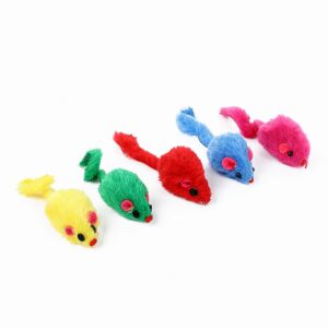 Maiguangta 12PCS Cat Mouse Toys,Faux Fur Cat Mice Toys with Plastic Body, Interactive Catnip Toys for Indoor Cats,Perfect for Kittens, Cats, and Puppies!…