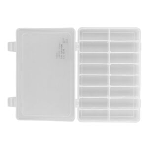 16 Grids Organizer Container, 16 Grids Transparent Container Hardware Storage Box 16 Compartment Parts Box Jewelry Organizer, Hooks & Hangers