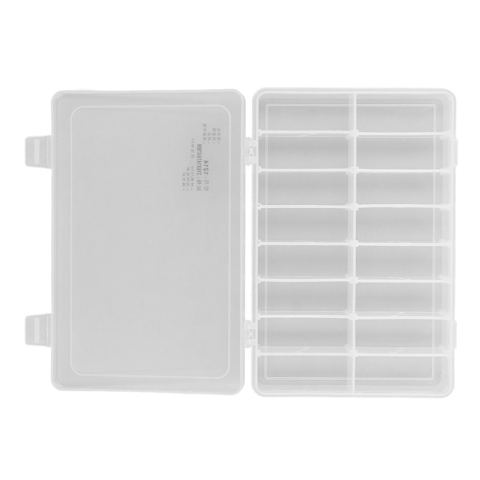 16 Grids Organizer Container, 16 Grids Transparent Container Hardware Storage Box 16 Compartment Parts Box Jewelry Organizer, Hooks & Hangers