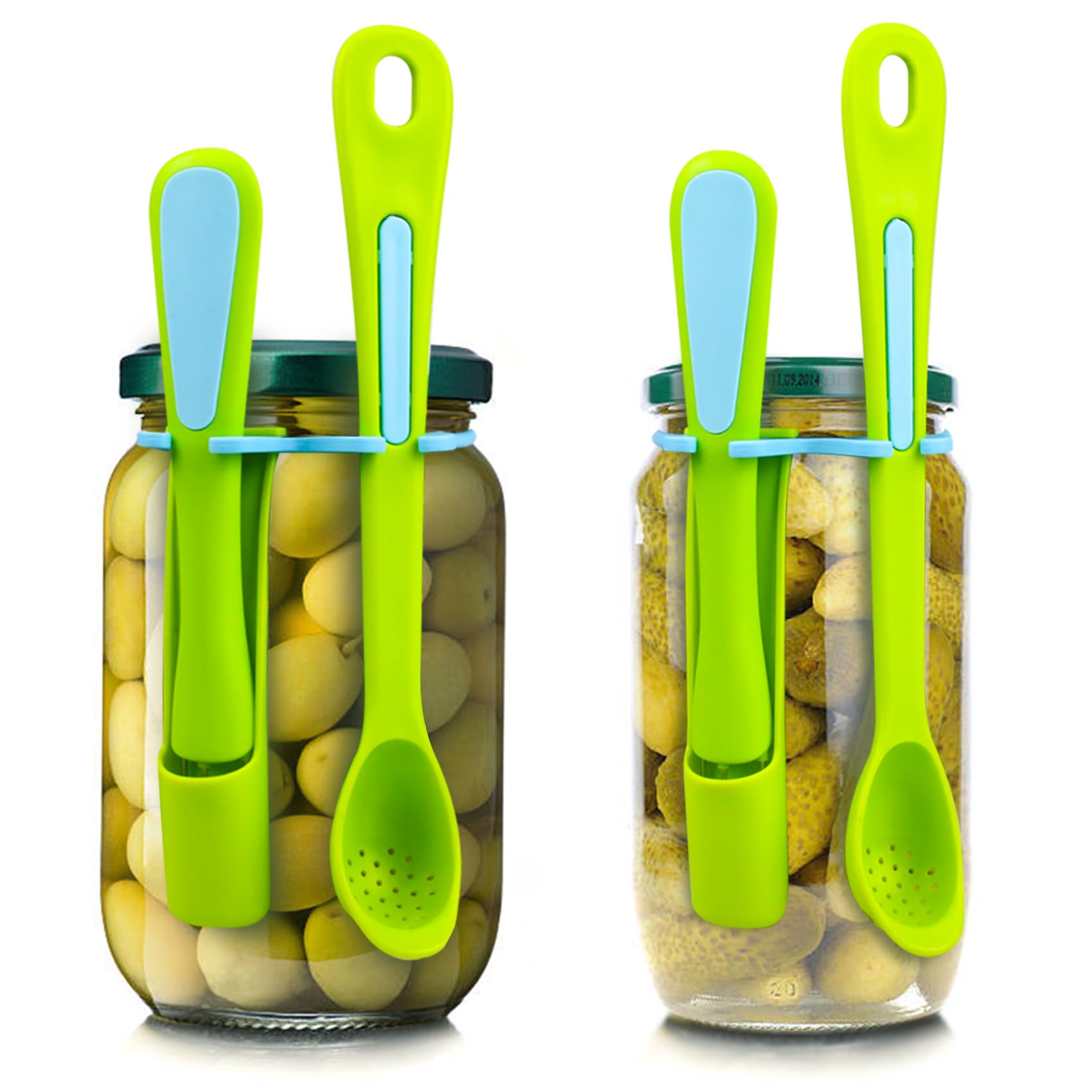 Pickle Fork 2 Pack olive spoon and pickle fork Grabber Tool, Pickle Picker for the jar, Kitchen gadget to remove pickles or olives from jar