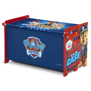 Delta Children PAW Patrol Toy Box Toy Box with Retractable Fabric Top, Blue