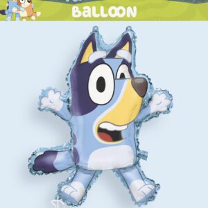 Bluey Birthday Party Supplies & Decorations | Large 28" Foil Bluey Balloon & 18" Round Foil Balloon | Sticker