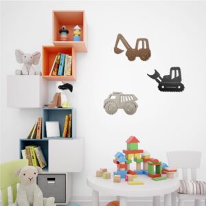 Construction Trio Nursery Wall Decor Wooden Construction Vehicles Decor Kids Room Wall Decor Kids Room Decor Nursery Playroom Wall Decor for Boys