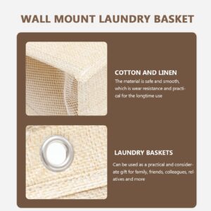 Laundry Basket Wall Laundry Hamper Clothes Hamper with Lid Hanging Laundry Basket for Bedroom and Bathroom Storage